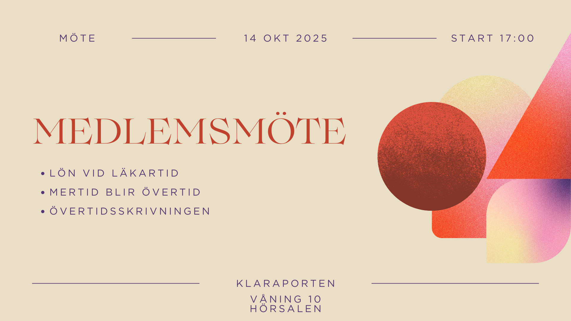 Kallelse till medlemsmöte (14/10-2025)
