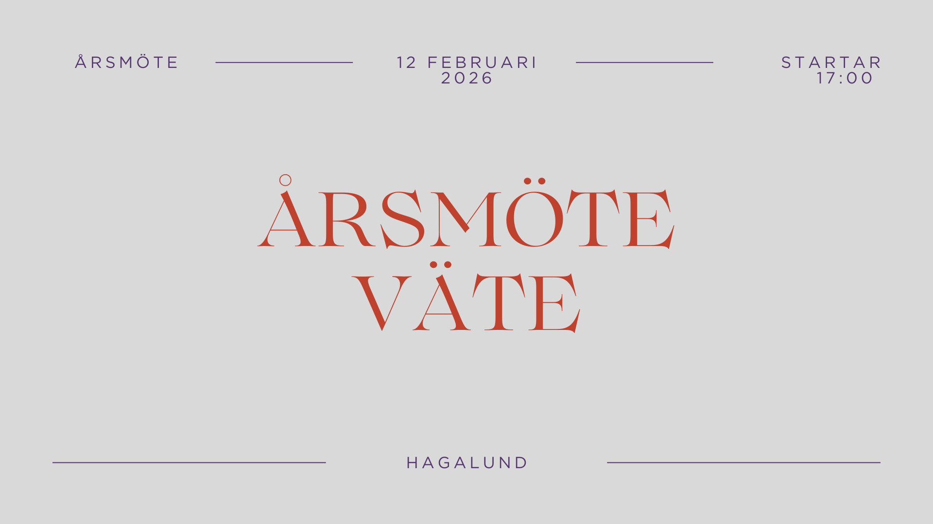 Årsmöte 2026 – Sektion VÄTE