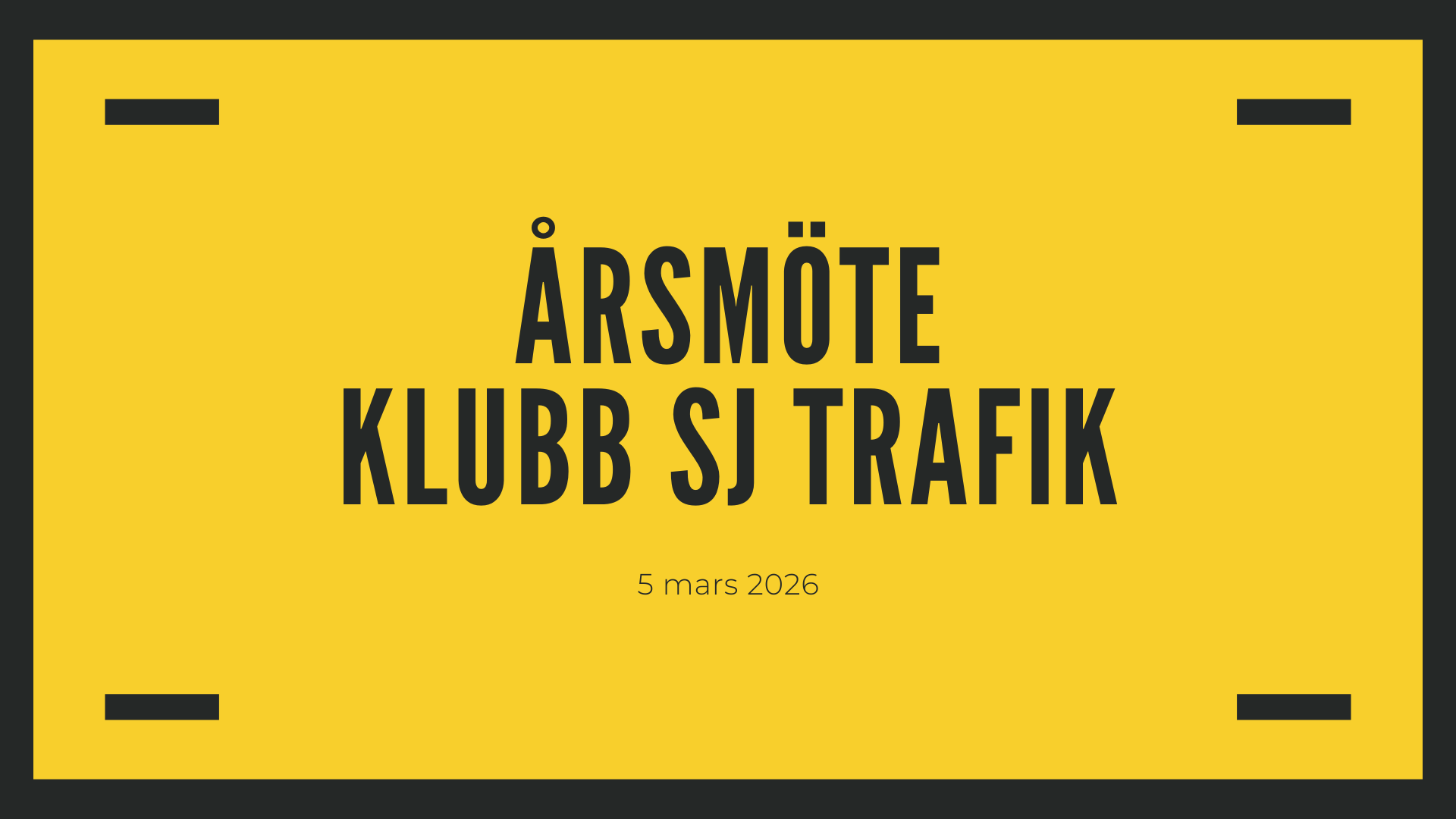 Kallelse till Årsmöte 2026 – Klubb SJ Trafik